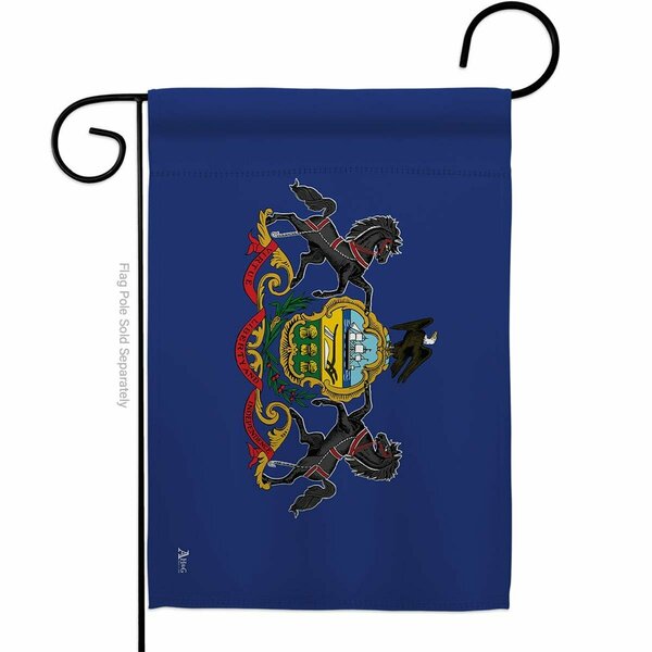 Guarderia 13 x 18.5 in. Pennsylvania American State Garden Flag with Double-Sided Horizontal GU3904744